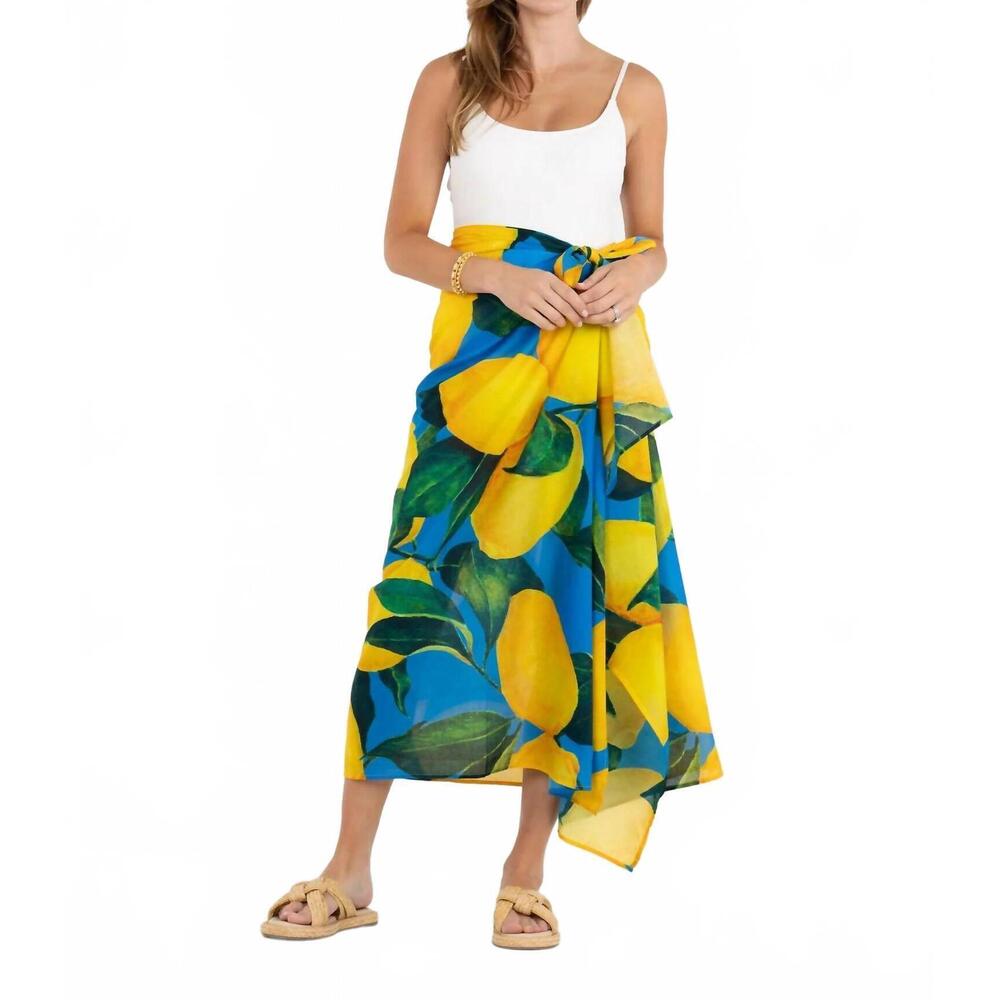 NEW EMILY MCCARTHY pareo sarong in limoncello